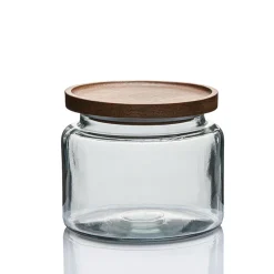 1 1/2 Quart Modern Montana Jar with Wooden Acacia Lid | 4 Pack<Jar Store Online