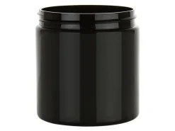 8 oz Black PET Straight Sided Jar 70-400 | 36 Pack<Jar Store Hot