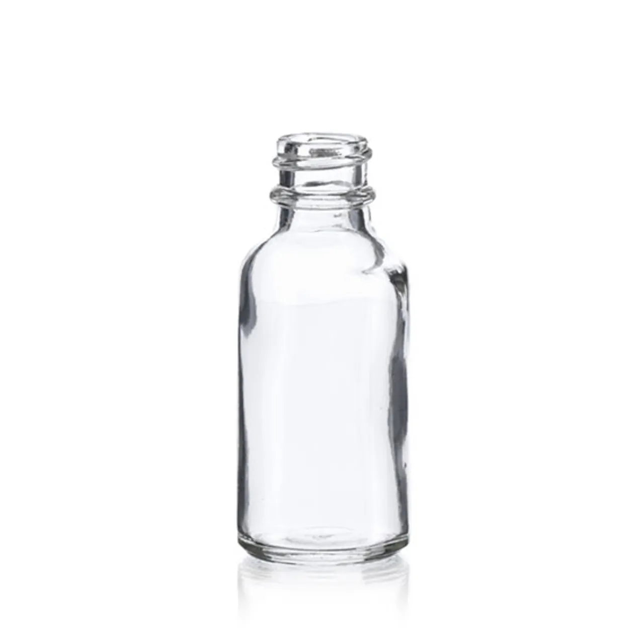 1 oz Clear Boston Round Bottle 20-400 | 25 Pack<Jar Store Clearance