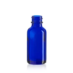 1 oz Cobalt Blue Boston Round Bottle 20-400 | 25 Pack<Jar Store Hot