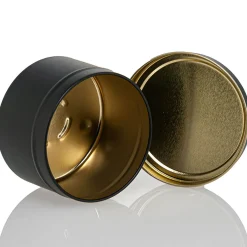 4 oz Black Candle Tin with Feet | 12 Pack<Jar Store Clearance