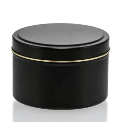 8 oz Black Candle Tin with Feet | 12 Pack<Jar Store Hot