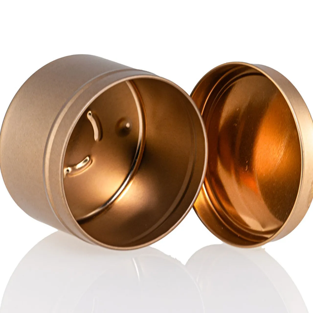 8 oz Rose Gold Candle Tin with Feet | 12 Pack<Jar Store Hot