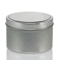 8 oz Silver Candle Tin with Feet | 12 Pack<Jar Store Clearance