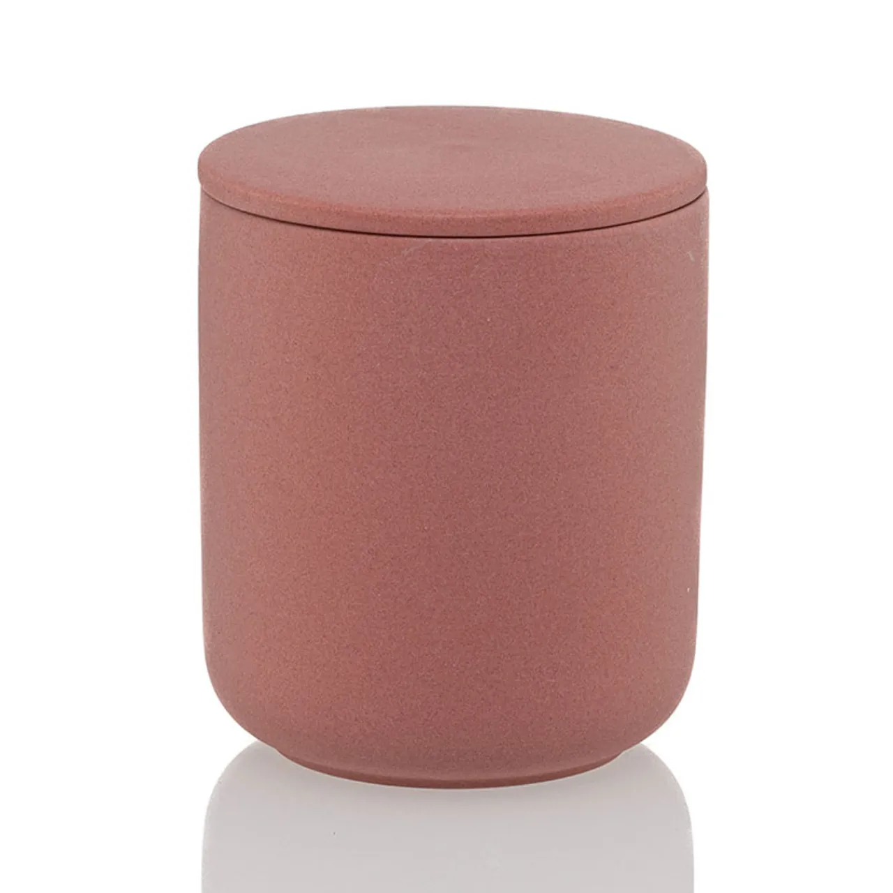 12.7 oz Rose Pink Ceramic Candle Jar with Lid | 16 Pack<Jar Store New