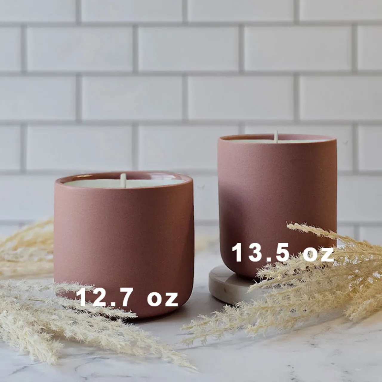 12.7 oz Rose Pink Ceramic Candle Jar with Lid | 16 Pack<Jar Store New