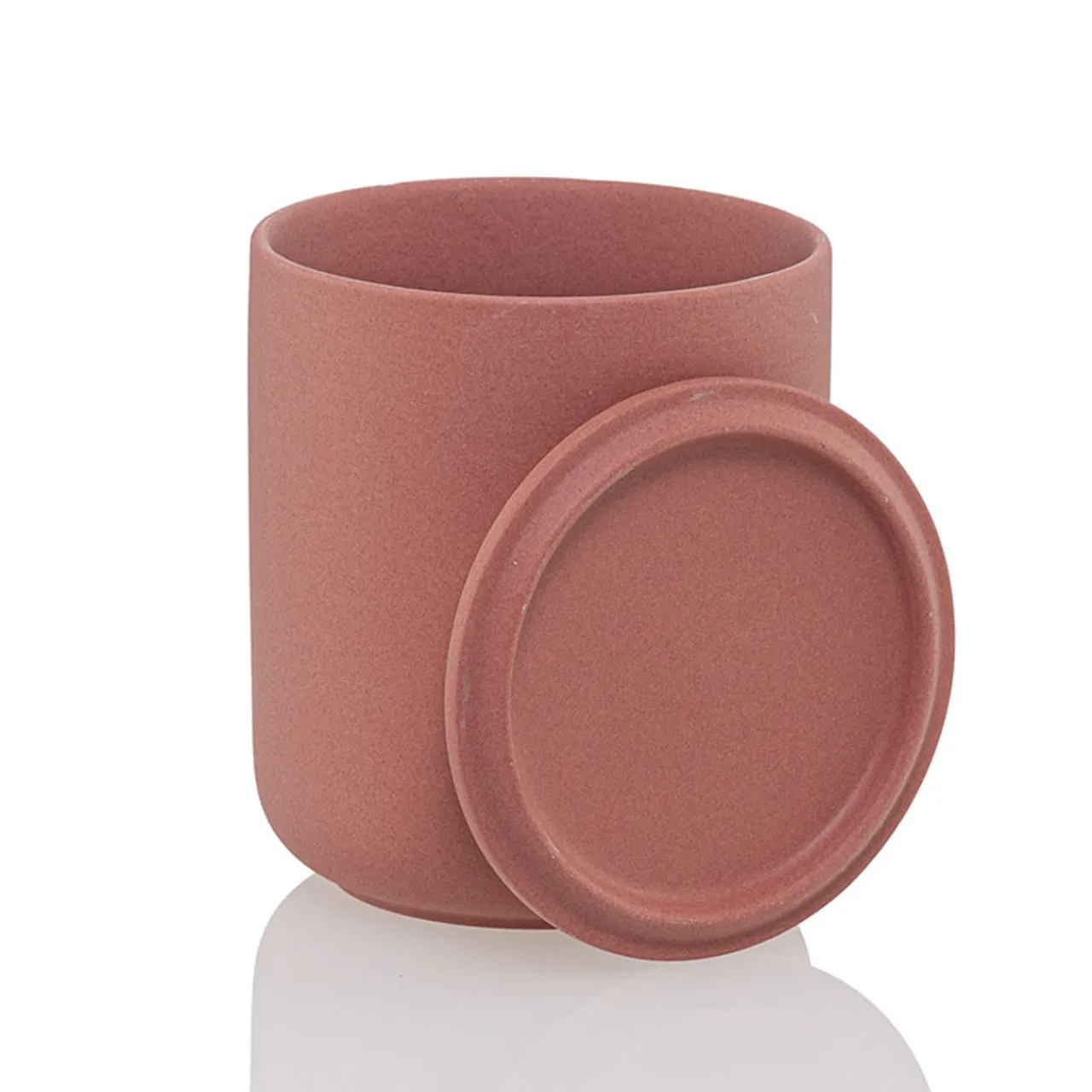 12.7 oz Rose Pink Ceramic Candle Jar with Lid | 16 Pack<Jar Store New