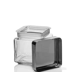 1 Quart Anchor Square Jar with Brushed Metal Cover | 6 Pack<Jar Store Best