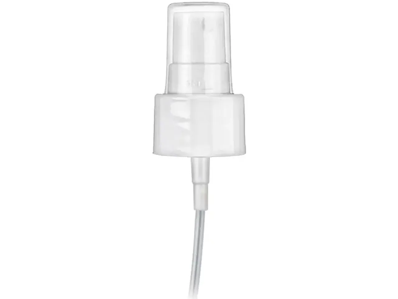 24-410 White Smooth Sided Fine Mist Sprayer with 5" Dip Tube | 36 Pack<Jar Store Outlet