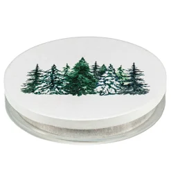 Frosted Pines Wood Lid | 12 Pack<Jar Store Best