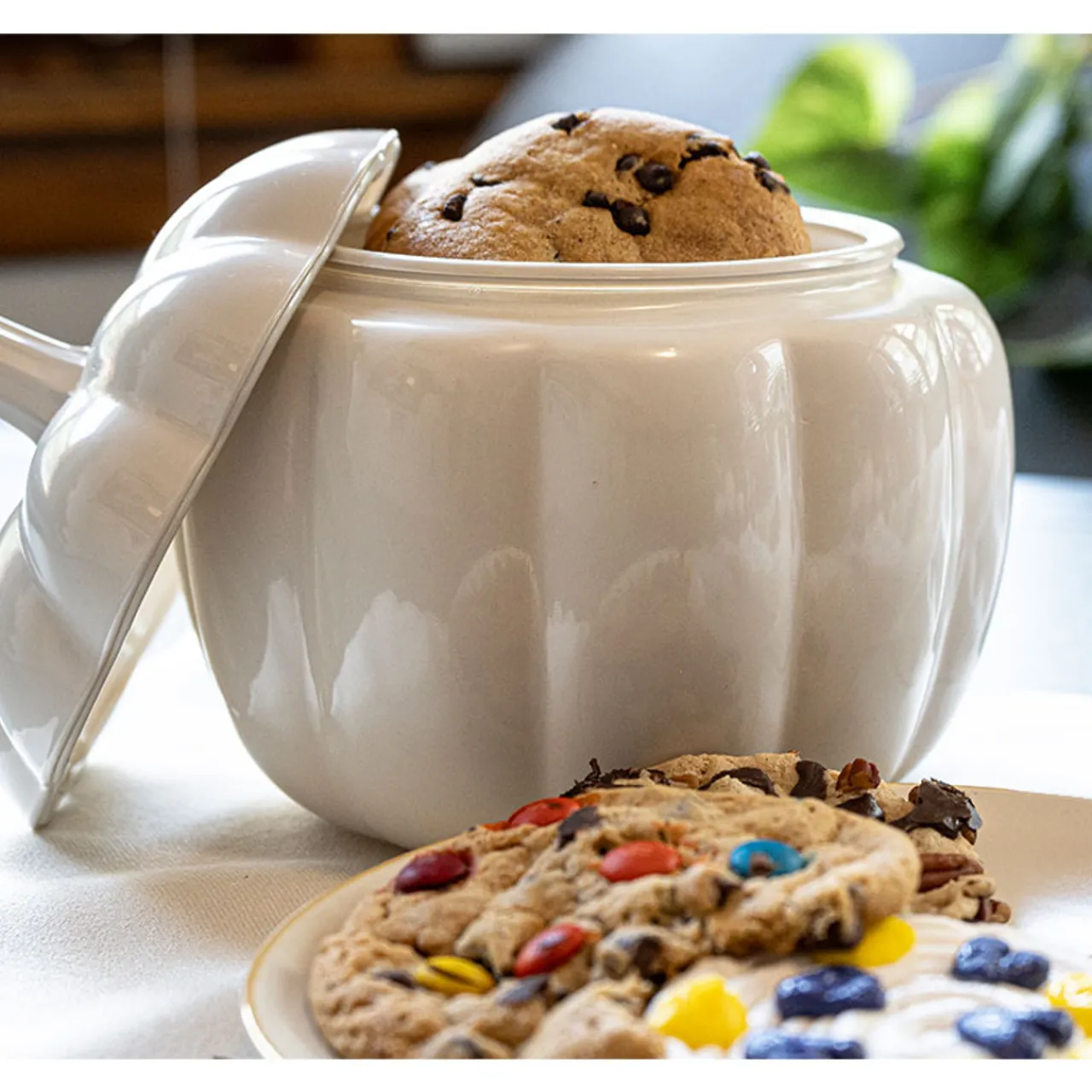 Light Gray 70 oz. Anchor Pumpkin Jar with Lid<Jar Store Discount