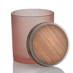 Rose Pink Colored Candle Jar - 14.5 oz with Bamboo Lid | 12 Pack<Jar Store Online