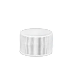 White 20-410 Polypropylene Ribbed Cap with Liner | 36 Pack<Jar Store Discount